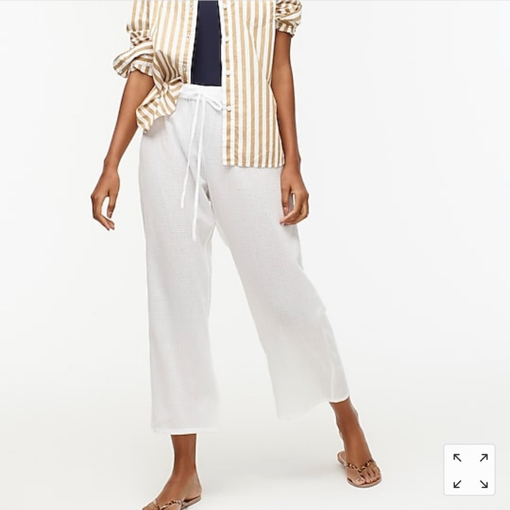 J.Crew NWT crinkle cotton beach pant.Medium